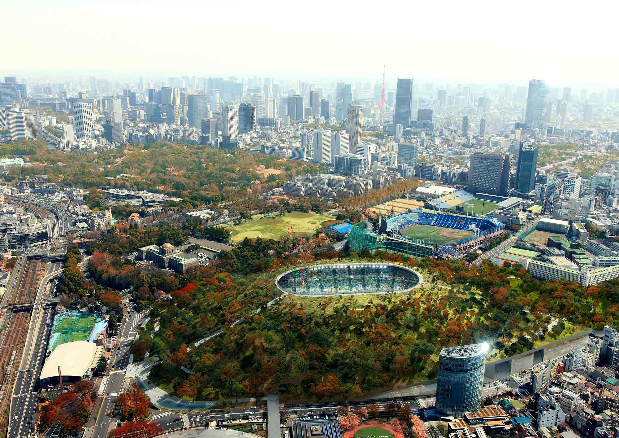 「新国立競技場案古墳スタジアム」@Dorell.Ghotmeh.Tane Architects