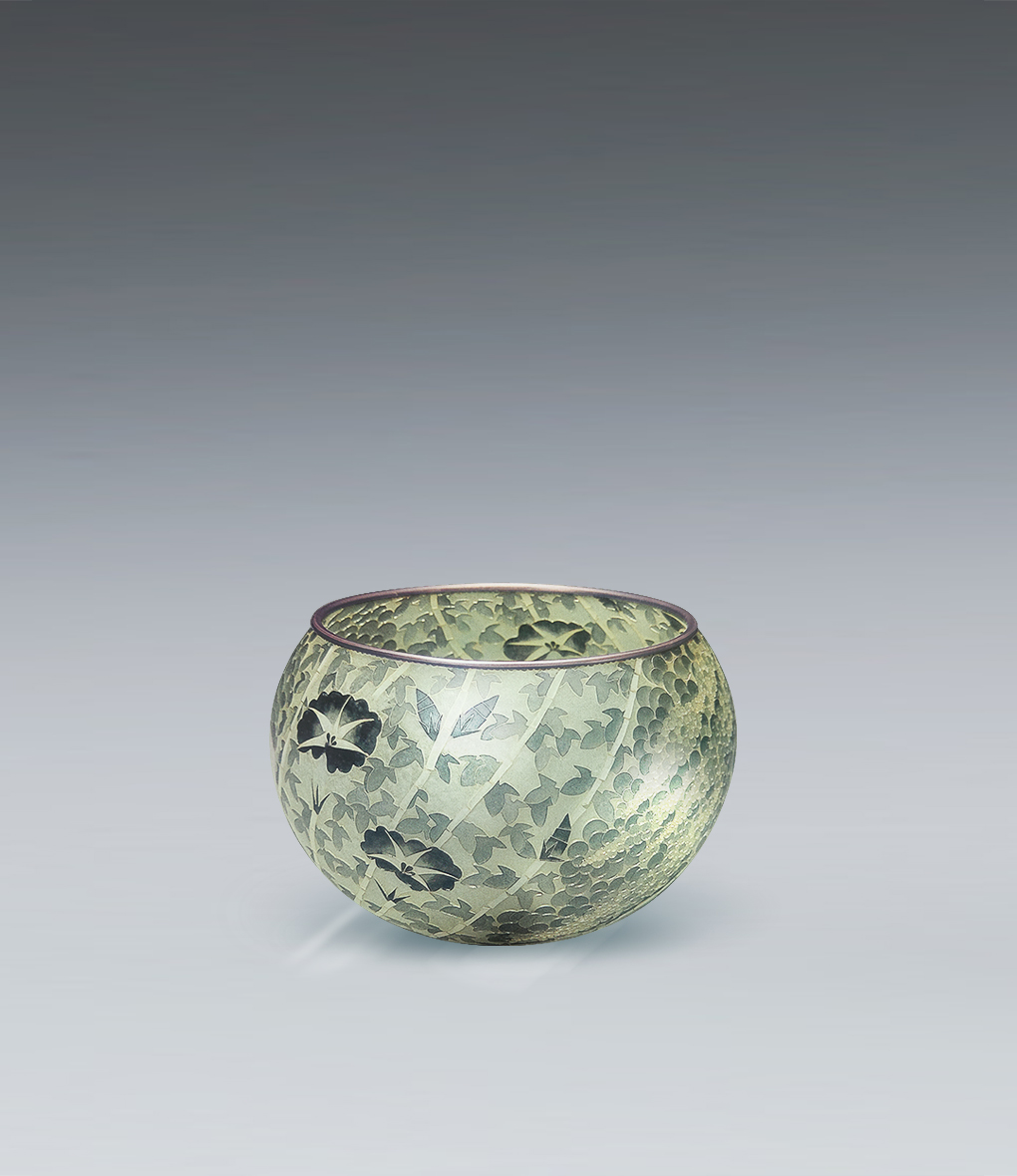 省胎七宝鉢「露華」第54回日本伝統工芸展 日本工芸会新人賞作品 © Michiko Matsumoto