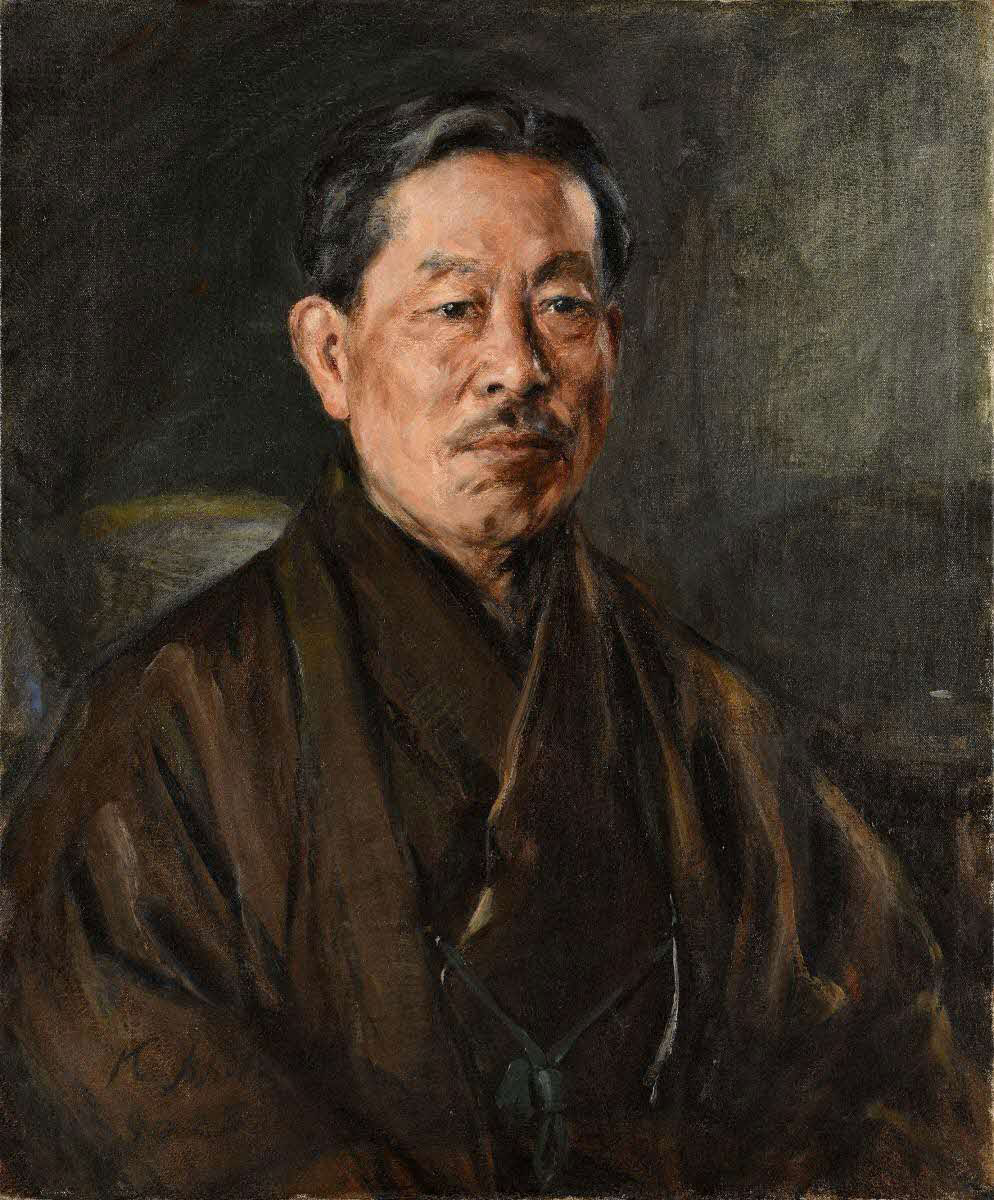 石橋和訓《岡倉由三郎肖像》1928年、島根縣立美術館藏