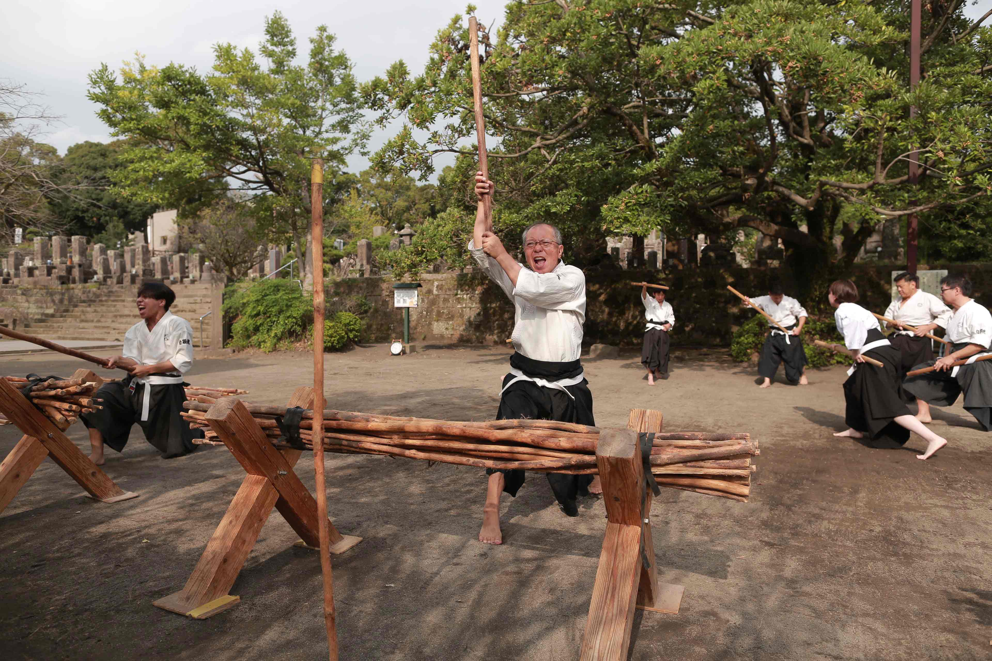 薬丸野太刀自顕流保存会の会長  瀬戸口敏昭氏