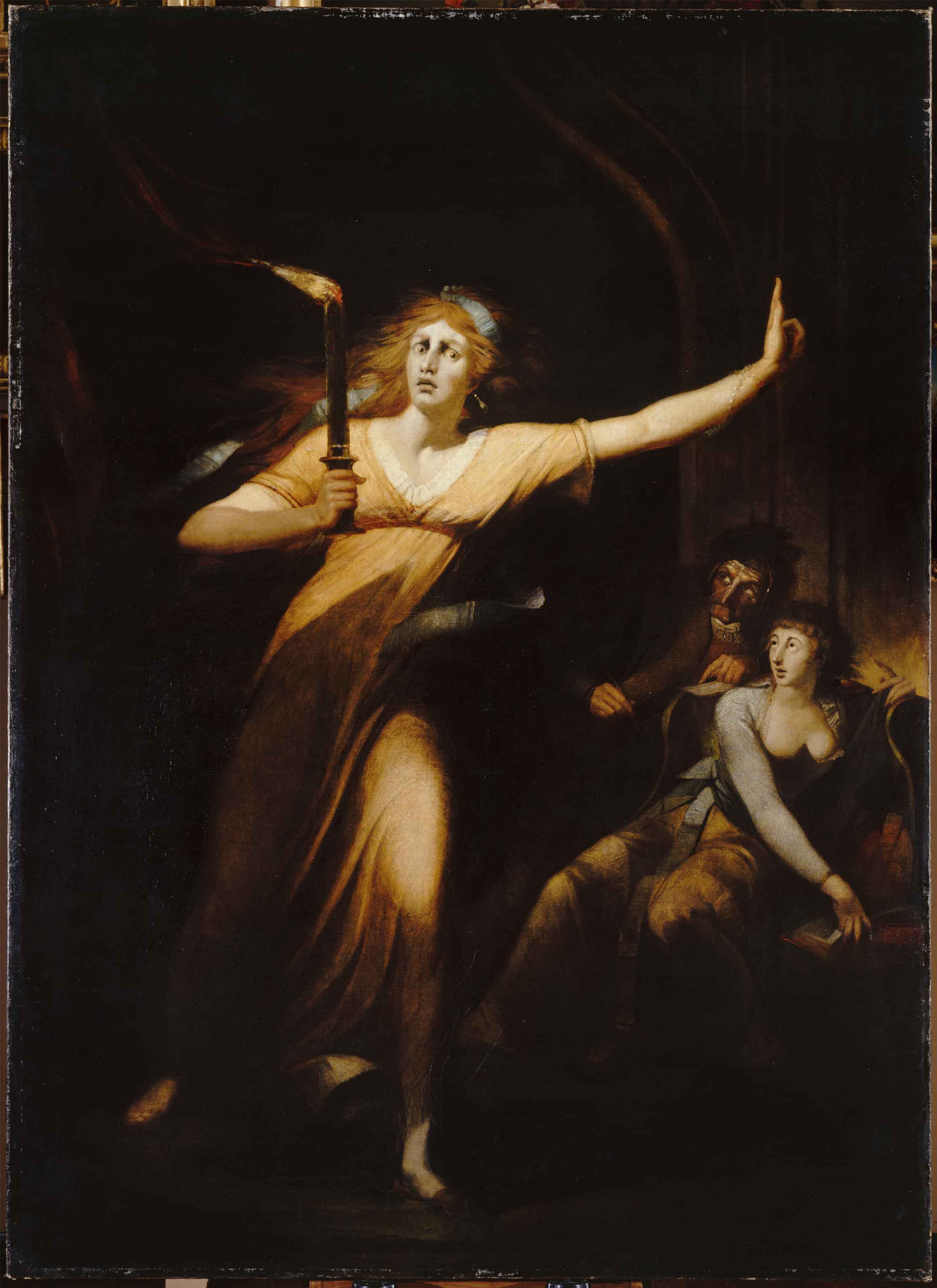 Johann Heinrich Füssli (1741 – 1825), Lady Macbeth  somnambule, vers 1784, huile sur toile, 221 x 160 cm