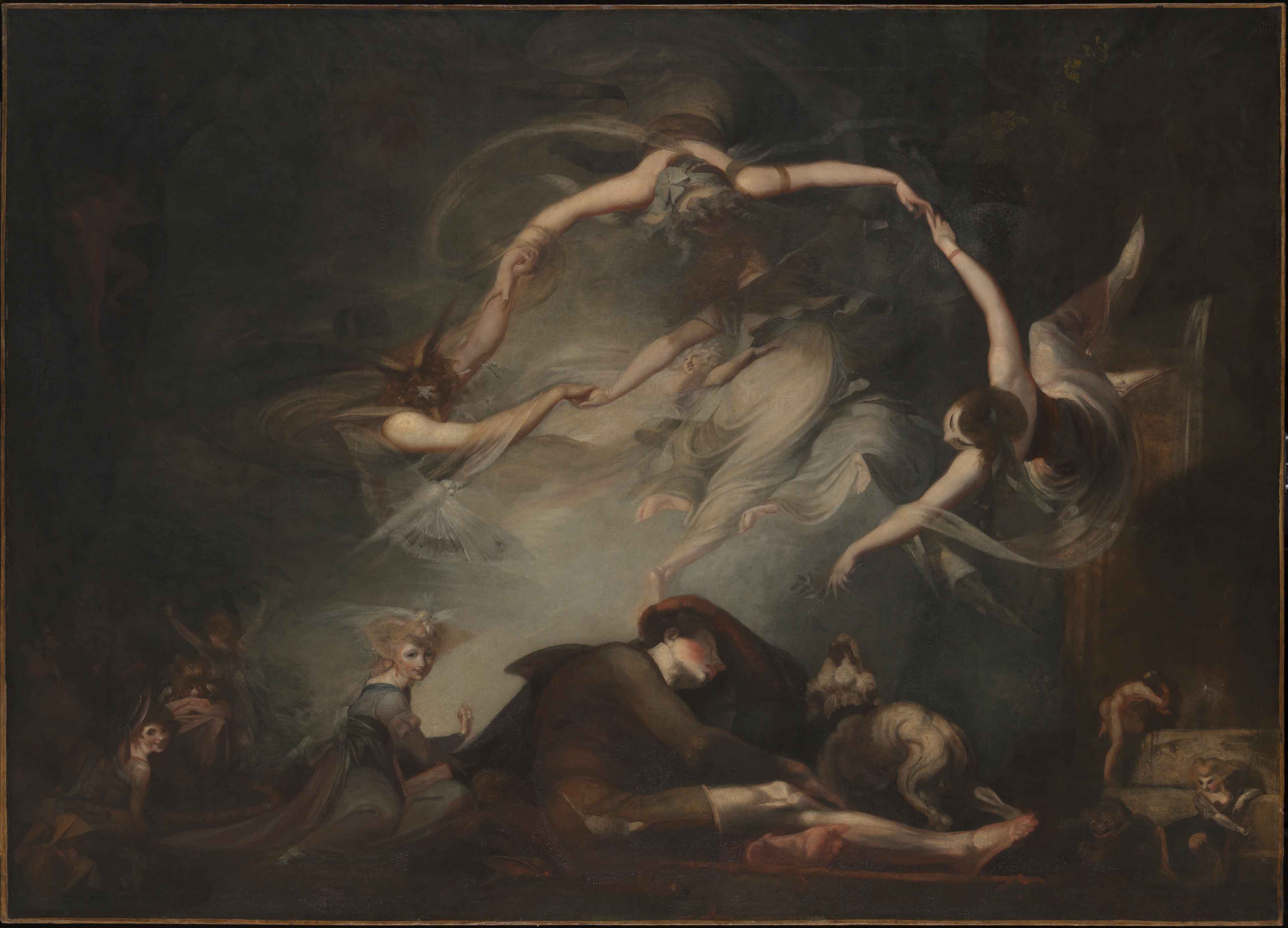 Johann Heinrich Füssli (1741 – 1825), Le songe du berger, 1793, huile sur toile, 154,3 x 215, 3 cm, Tate Britain, Londres, photo : Tate