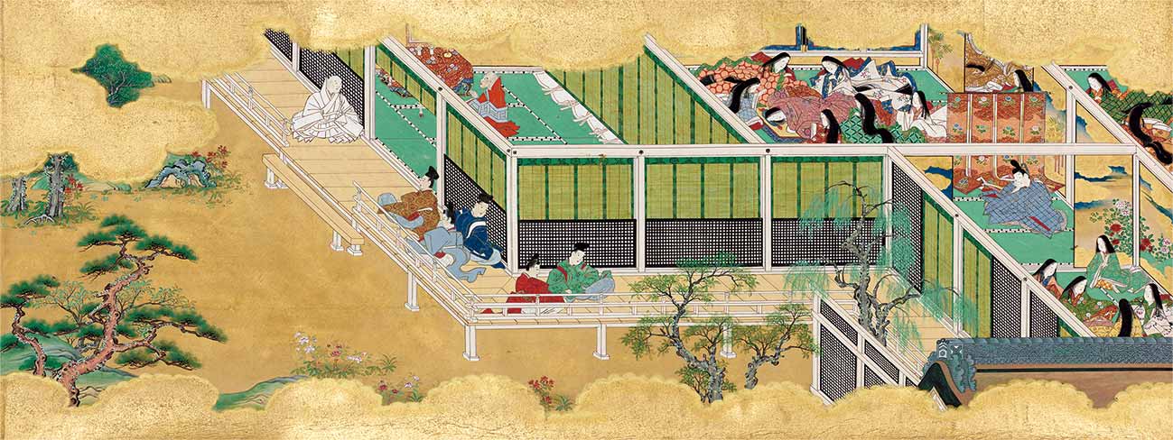 源氏物語絵巻（盛安本）　葵（部分）  江戸時代・17世紀　京都国立博物館蔵