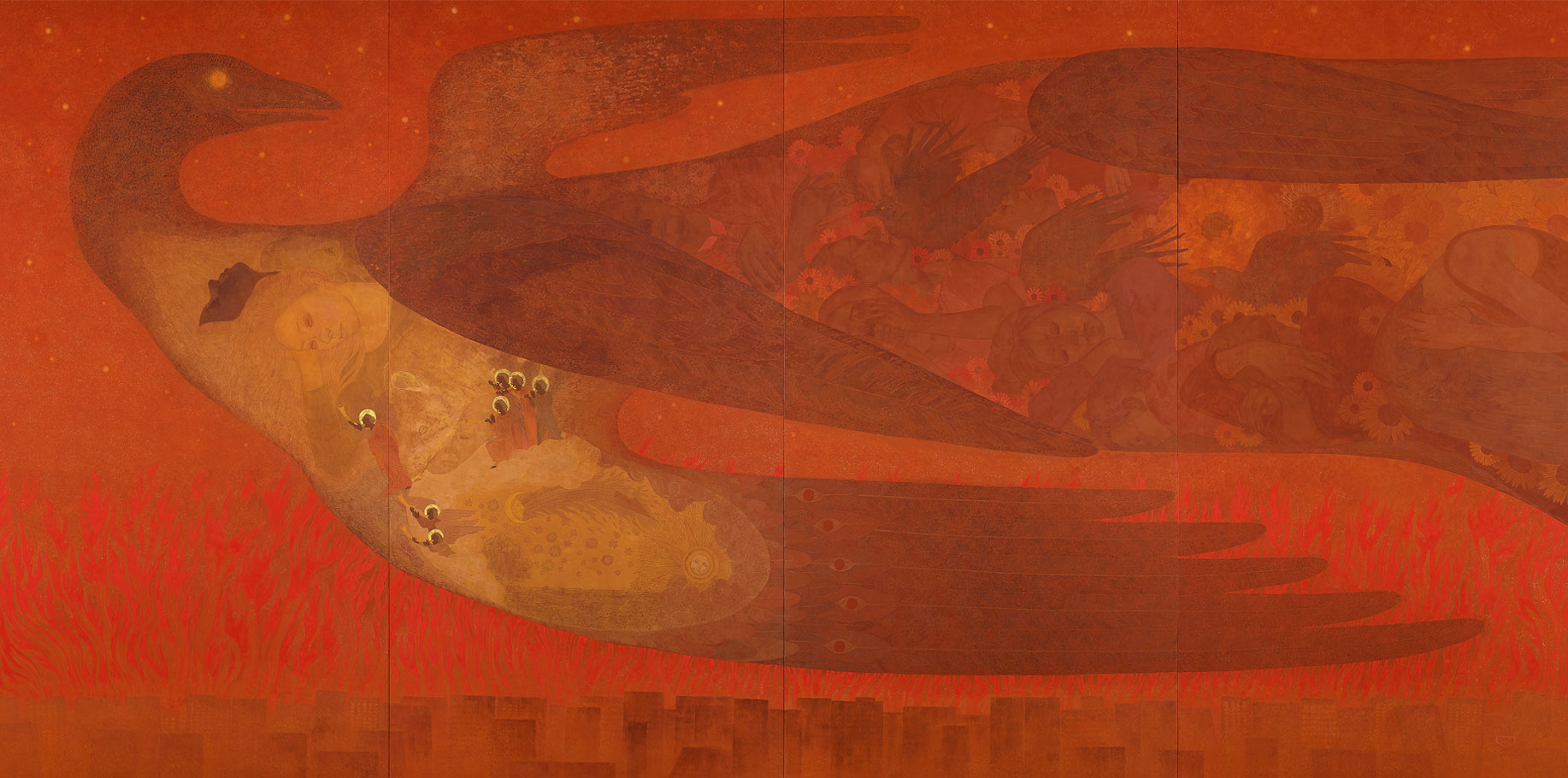 展示作品「浄夜〜鳥の夢〜」 ©Muraoka Kimio 展示作品「浄夜〜鳥の夢〜」 ©Muraoka Kimio